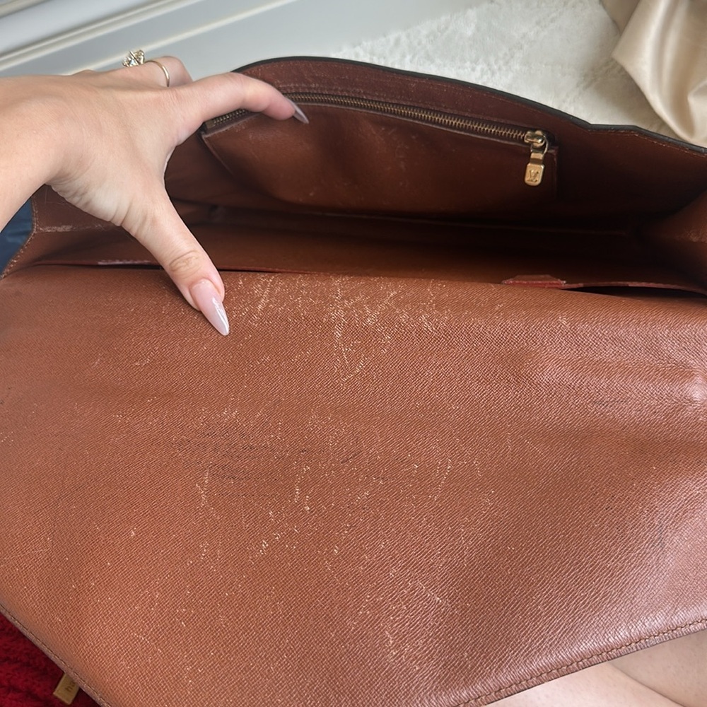 Louis Vuitton Monogram Brown Gold Briefcase Bag Office Business Professional - Picture 8 of 9